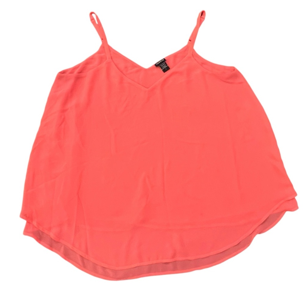 TORRID Size 1 Sophie Sleeveless Swing Top Orange Chiffon Classic Beach Travel